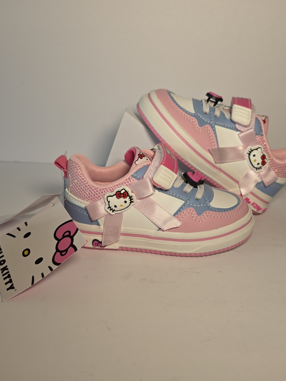 Toddlers Hello Kitty Pink & Blue Velcro Sneakers
